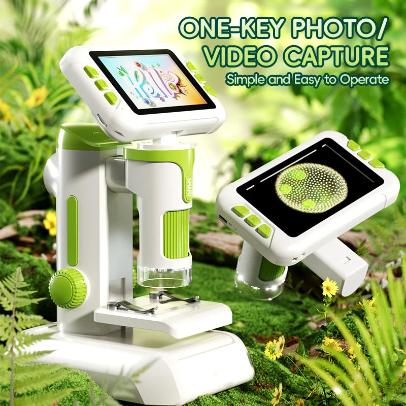 Microscopio Digital 3 en 1 1600X para Niños, Educativo
