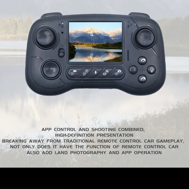 Coche RC con Cámara LCD, Control Remoto FPV, Transmisión en Tiempo Real, Voz