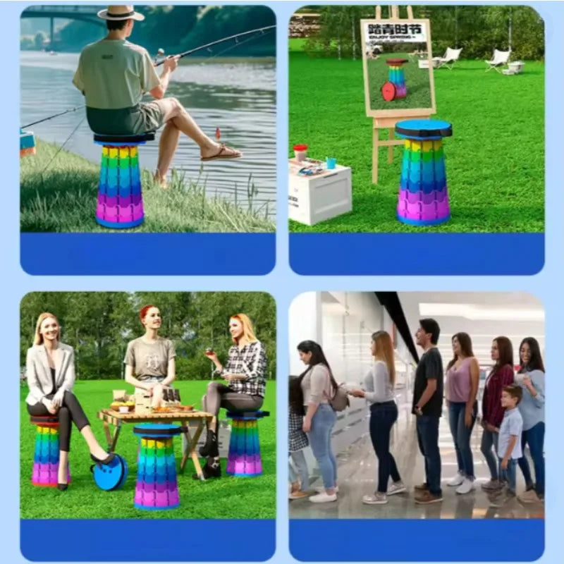 Taburete plegable portátil para camping, picnic y pesca al aire libre