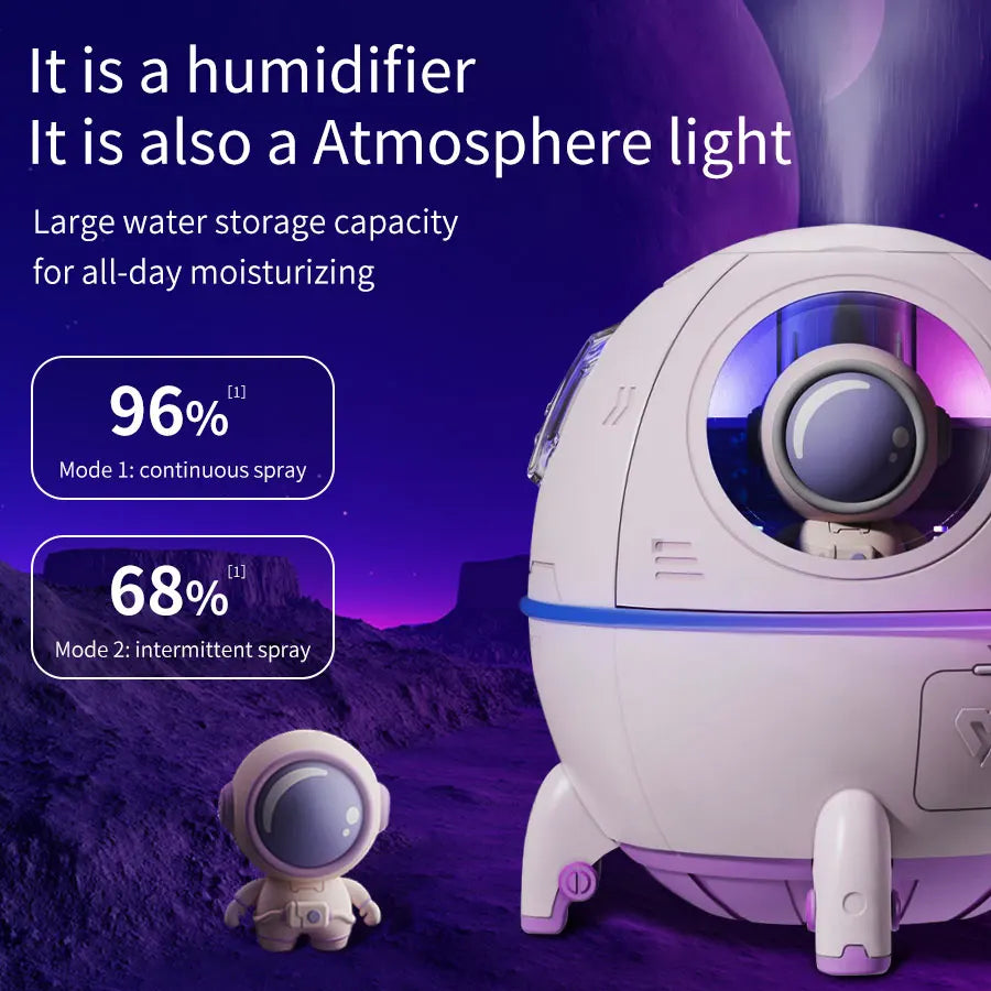 Luz LED Nocturna Humidificador Cápsula Espacial