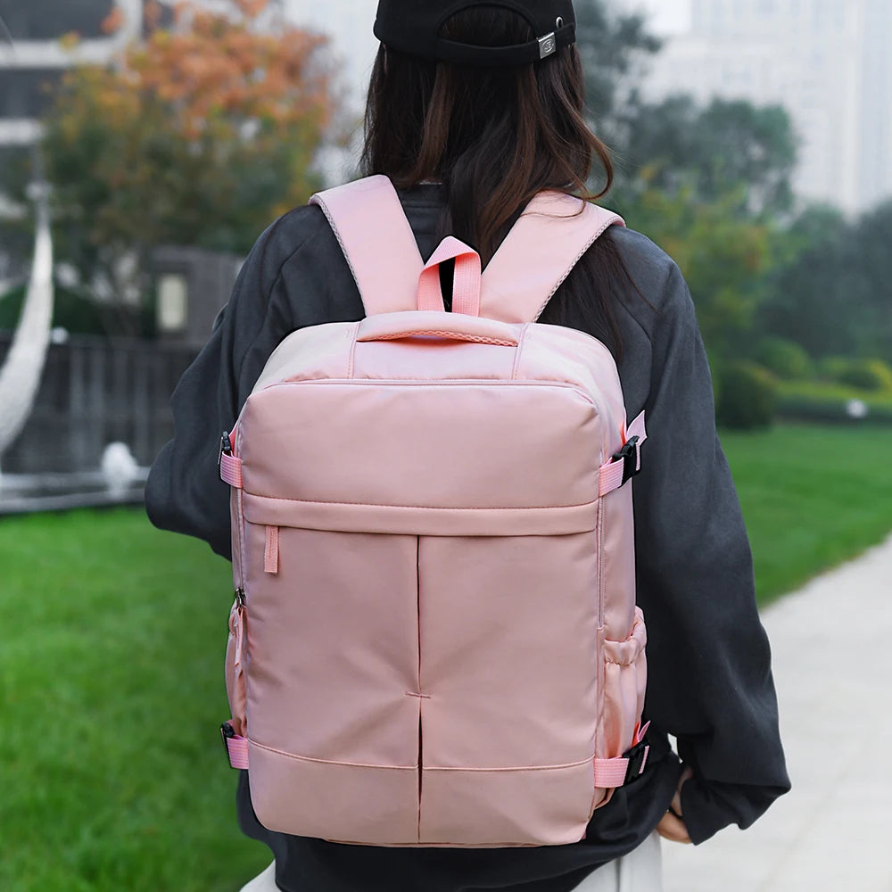 2 Piezas 180 °     Conjunto de Mochila y Bolso Tote de Apertura Total, Equipaje de Mano de Gran Capacidad Aprobado por Aerolíneas para Viajes y Uso Diario