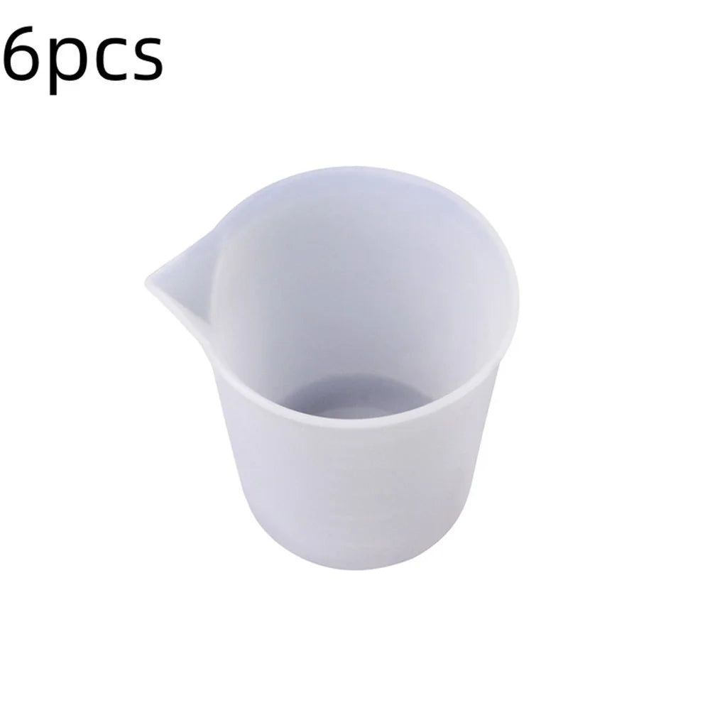 Tazas medidoras de silicona para resina, suministros de resina con vasos de silicona, vasos para mezclar resina, palitos para revolver de silicona, vaso para mezclar epoxi