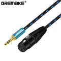 DREMAKE Aux 3,5 mm macho a XLR Cable de audio con enchufe macho de 3 pines XLR a 1/8 ''Mini Jack 3,5 mm Cable convertidor desequilibrado para altavoz