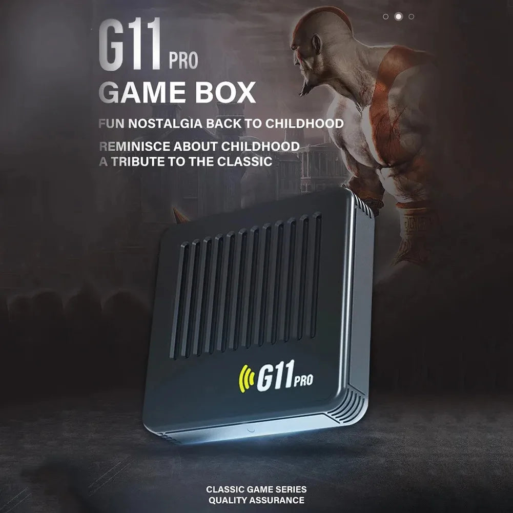 Consola de juegos G11 Pro 4K HD Android 9.0 Sistema dual TV Game Box 64G/128G Integrada con más de 60000 juegos retro Consola de videojuegos con mando inalámbrico