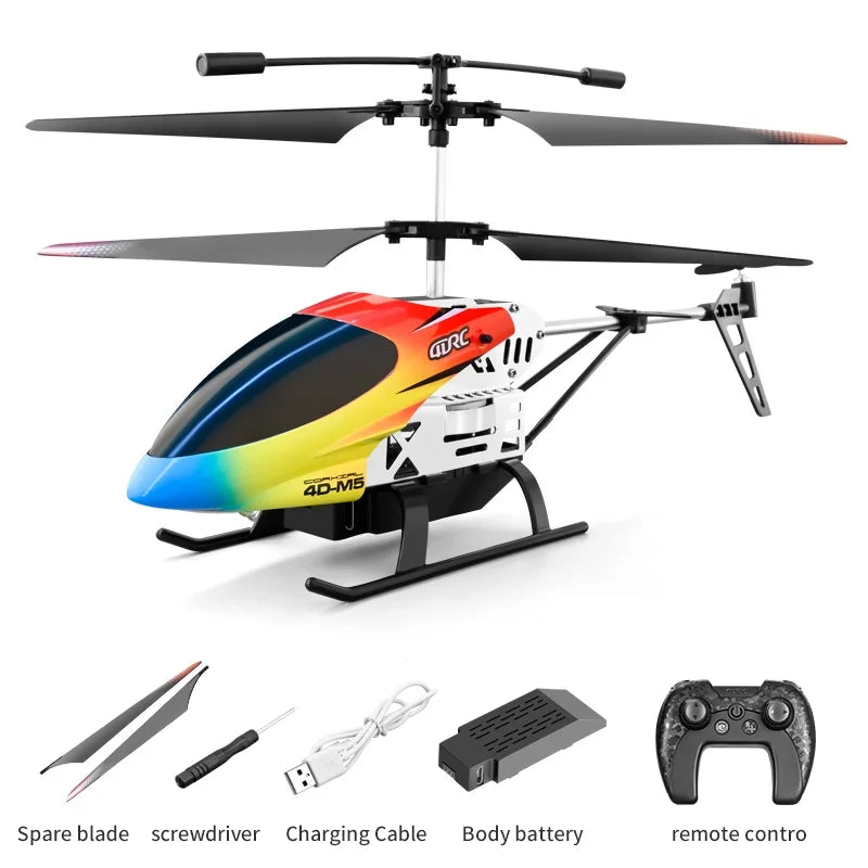 Helicóptero RC con Giroscopio y Luces LED, 3.5 Canales, Mantenimiento de Altitud