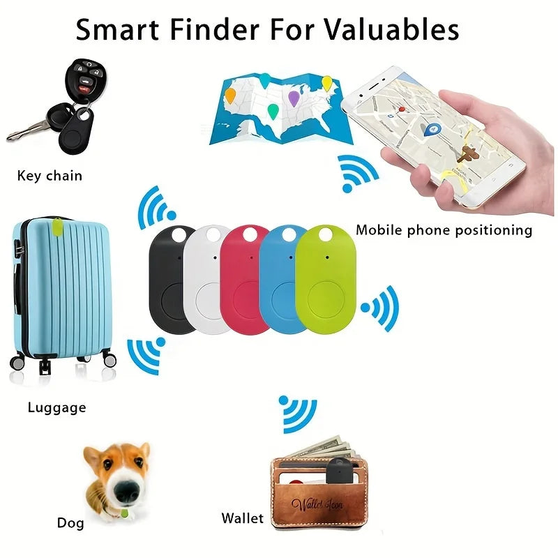 Dispositivo inteligente de seguimiento GPS portátil, localizador de llaves para perro, gato, BILLETERA, llavero, equipaje, 1 piezas