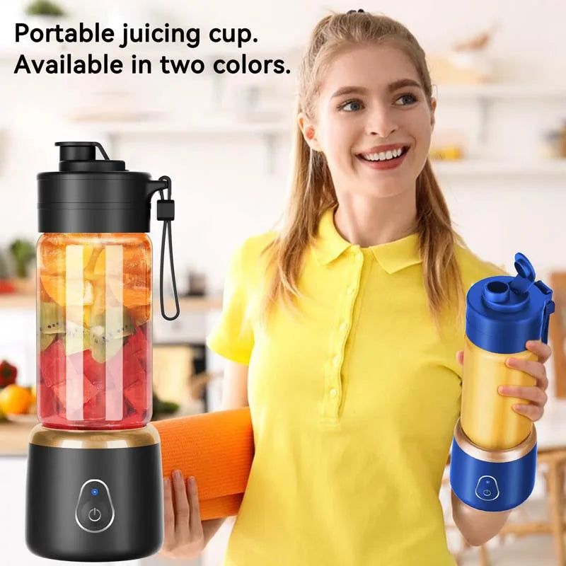 Extractor de Jugos USB Portátil 400ml con Cuchillas de Acero Inoxidable