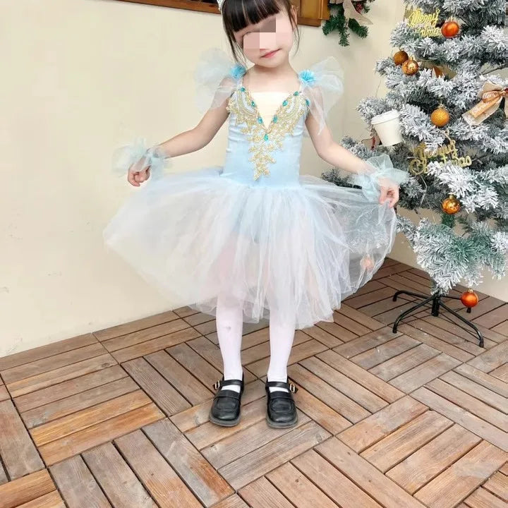 Vestido de Ballet Tutú para Niñas, Traje de Bailarina Infantil
