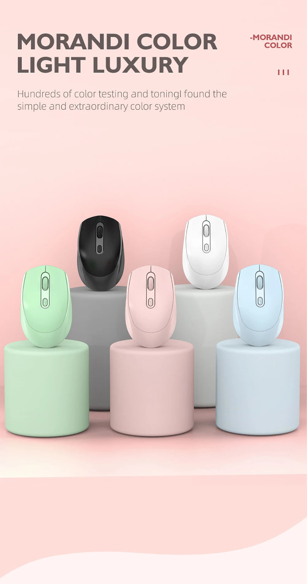 Ratón silencioso inalámbrico adecuado para juegos Esports de oficina de negocios Bluetooth 5,2 2,4G ratones de modo Dual ratón ergonómico recargable