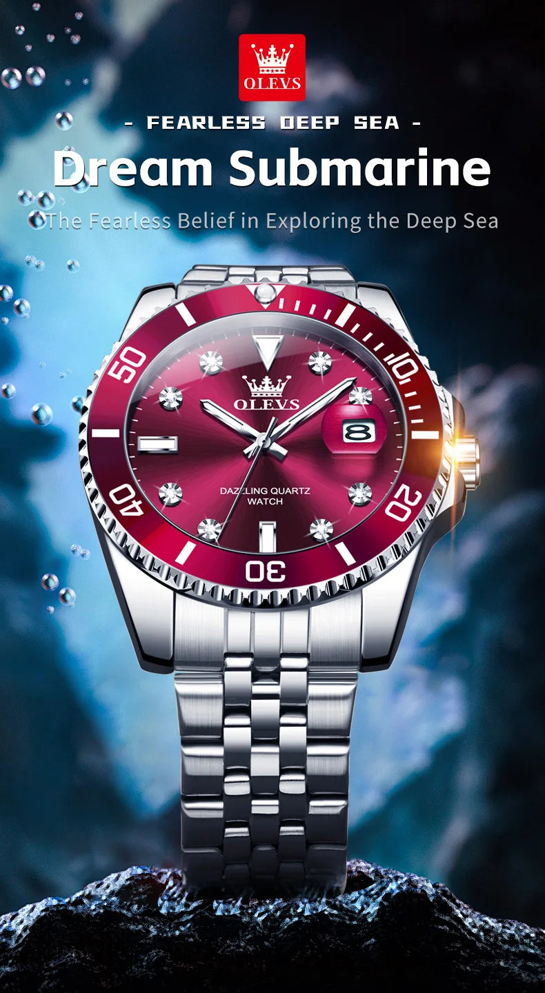 Reloj de Cuarzo de Lujo OLEVS para Hombre con Fecha Luminosa