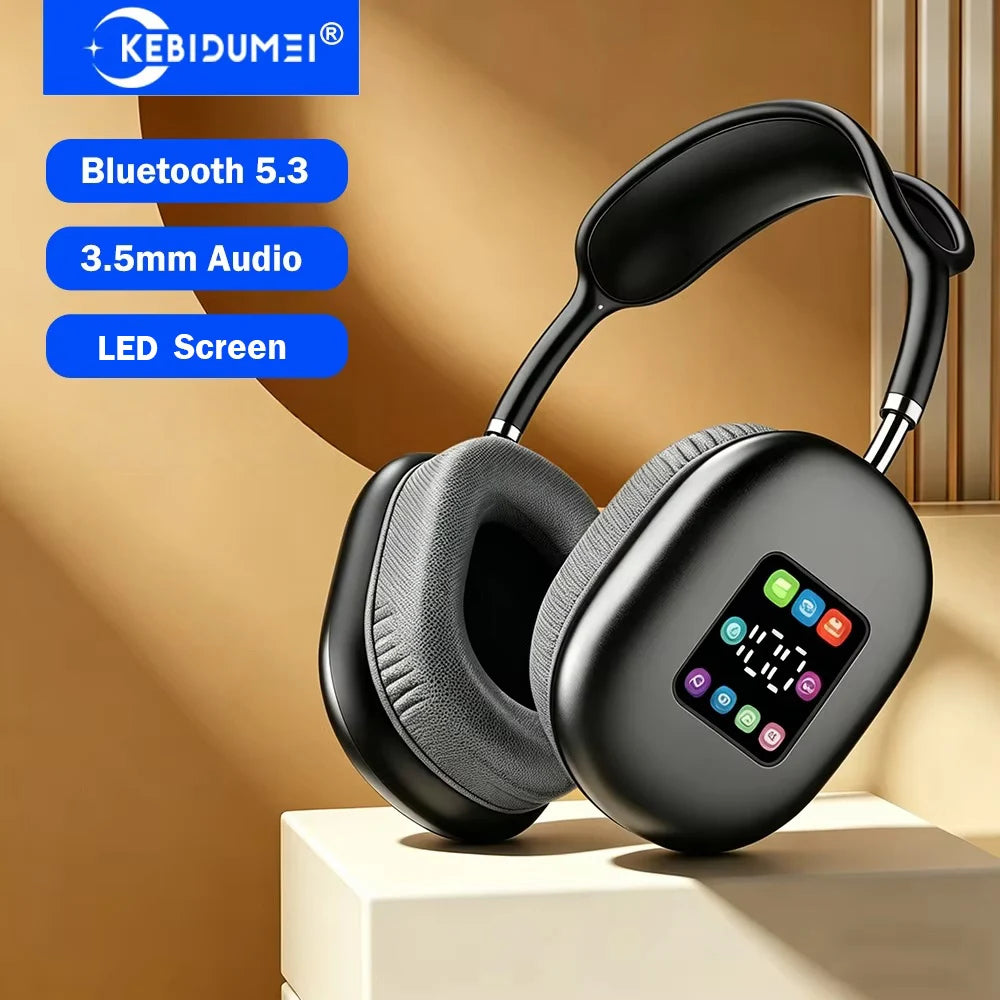 KEBIDUMEI Auriculares Bluetooth 5.3 2 en 1 Pantalla LED