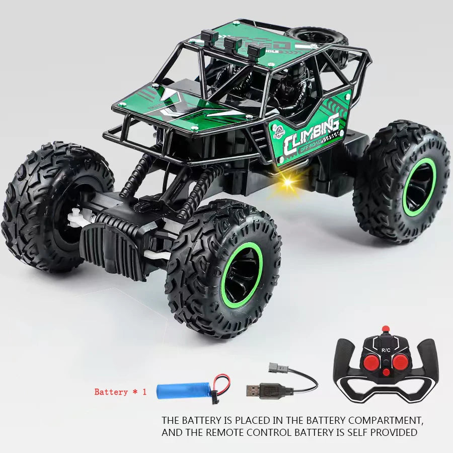 Coche RC 1:16 2WD con Luces LED, 20 KM/H, Todoterreno, Regalos para Niños