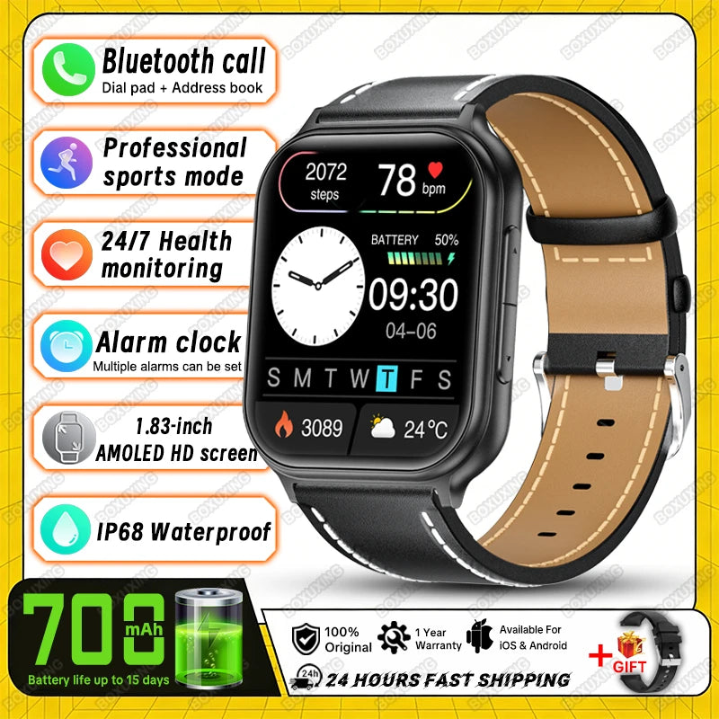Reloj Inteligente Deportivo IP68 con Monitor de Ritmo Cardíaco 24H y Llamadas