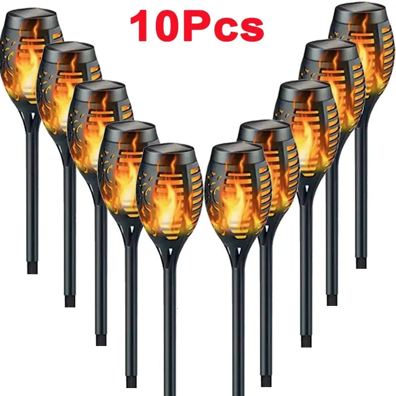 Luces Solares Antorcha Llama para Jardín Impermeable
