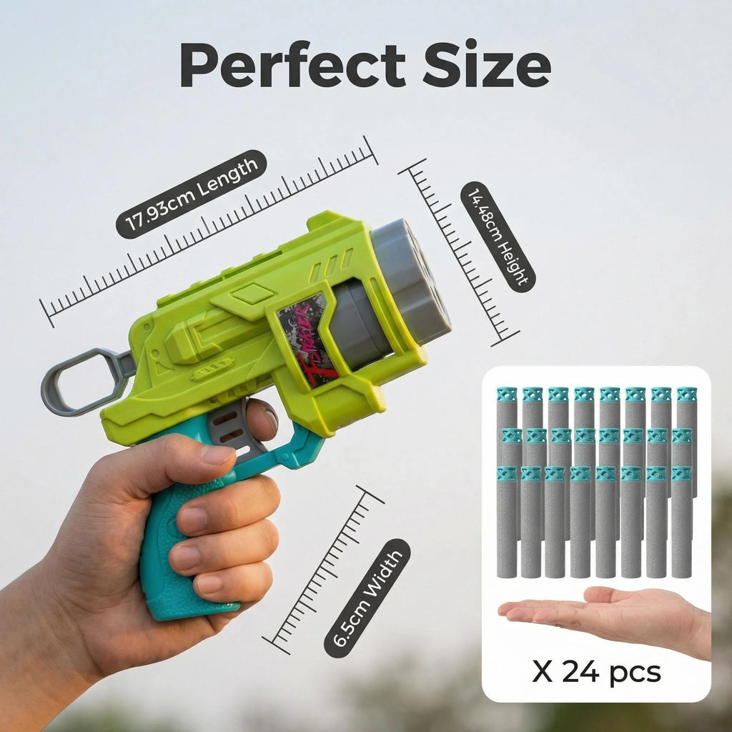 Nuevo Lanzador Manual de Dardos de Espuma para Niños, Pistola de Juguete de Combate con Munición Segura, Opciones Multicolor para Niños