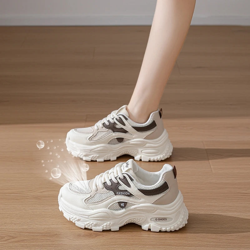 Zapatillas deportivas con plataforma para mujer transpirables