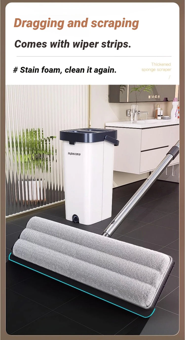 Fregona giratoria JOYBOS con cubo y cabezal de microfibra de 33 cm