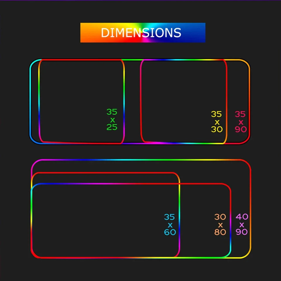 Alfombrilla de ratón para juegos World Of Warcraft Illidan RGB XXL, alfombrilla de ratón Led grande para Gamer, decoración de escritorio, alfombrilla de escritorio WOW con retroiluminación