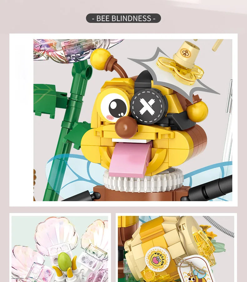 LOZ - Juego de Bloques de Construcción de la Serie Escena Urbana Plegable, Casa de Té Panda, Cafetería, Adorno de Escritorio, Regalo de Cumpleaños para Adultos
