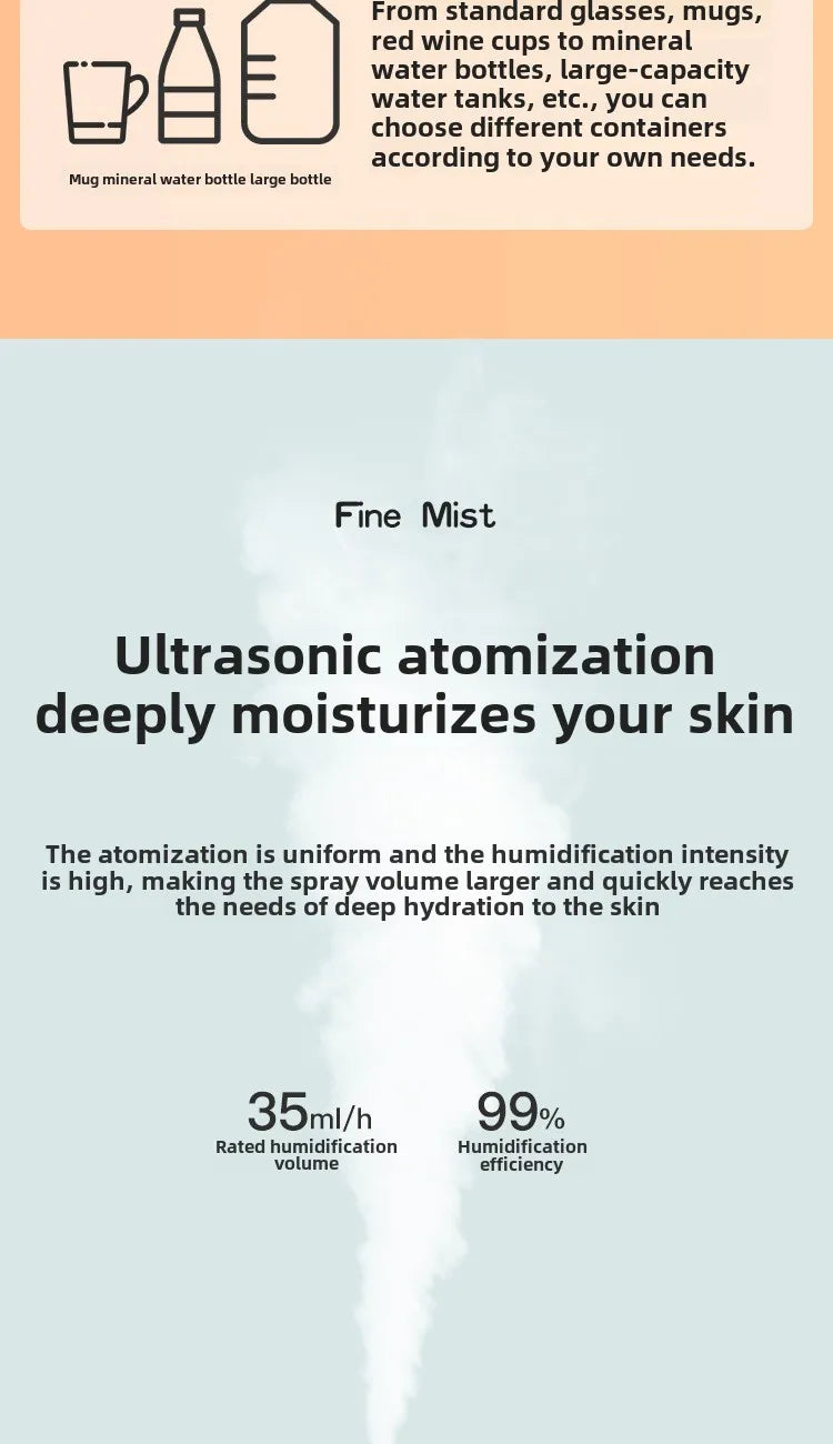 Humidificador ultrasónico X7 con difusor de aceites esenciales y carga USB