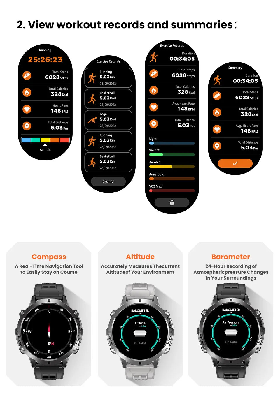 Nuevo reloj inteligente militar T-Rex3 con batería de 1000mAh para hombres, brújula GPS resistente al agua de 10ATM, pantalla AMOLED de 1,73 pulgadas, relojes inteligentes deportivos para llamadas