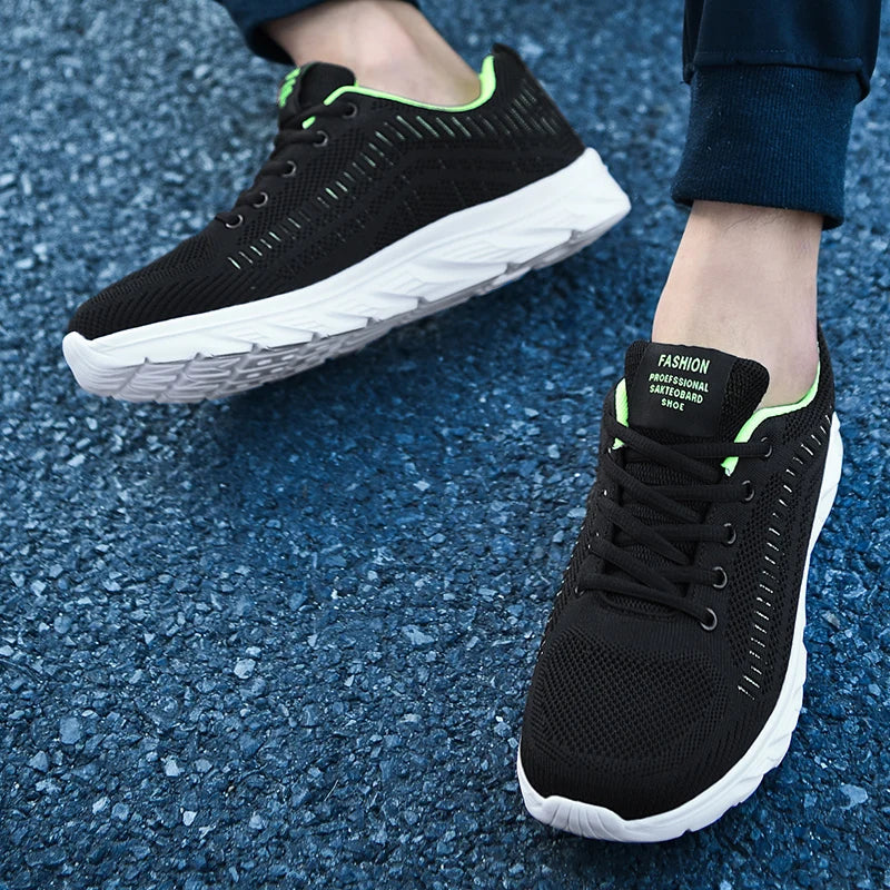 YRZL Zapatillas para correr para hombre, zapatillas deportivas ligeras a la moda, zapatillas transpirables para caminar, zapatillas deportivas cómodas para hombre