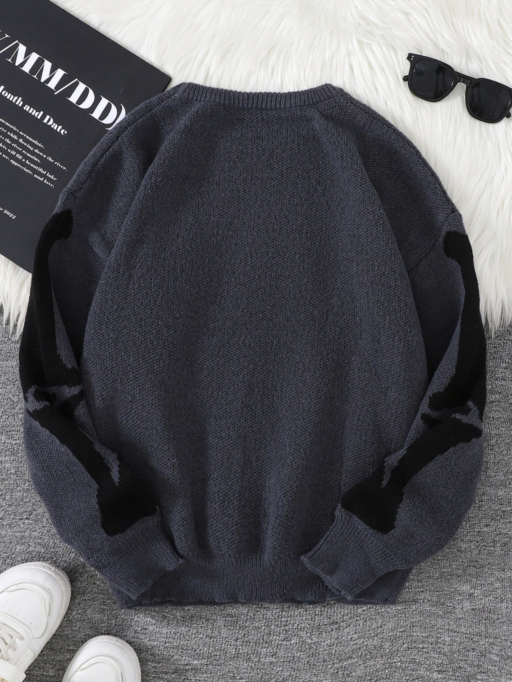 Nuevo Popular Otoño e Invierno Backbone Jacquard patrón pulóver suéter Casual cuello redondo tejido jersey de los hombres