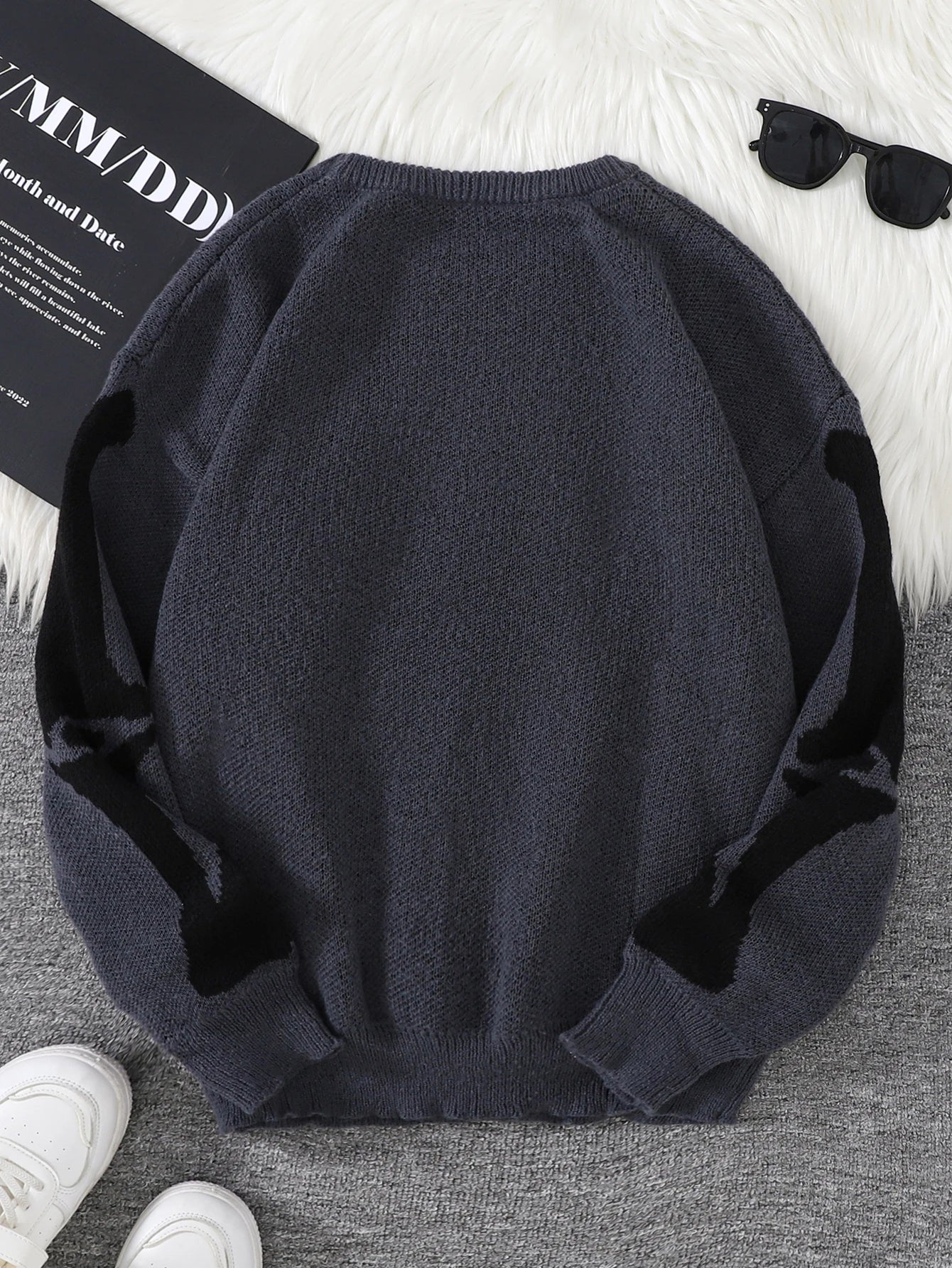 Nuevo Popular Otoño e Invierno Backbone Jacquard patrón pulóver suéter Casual cuello redondo tejido jersey de los hombres