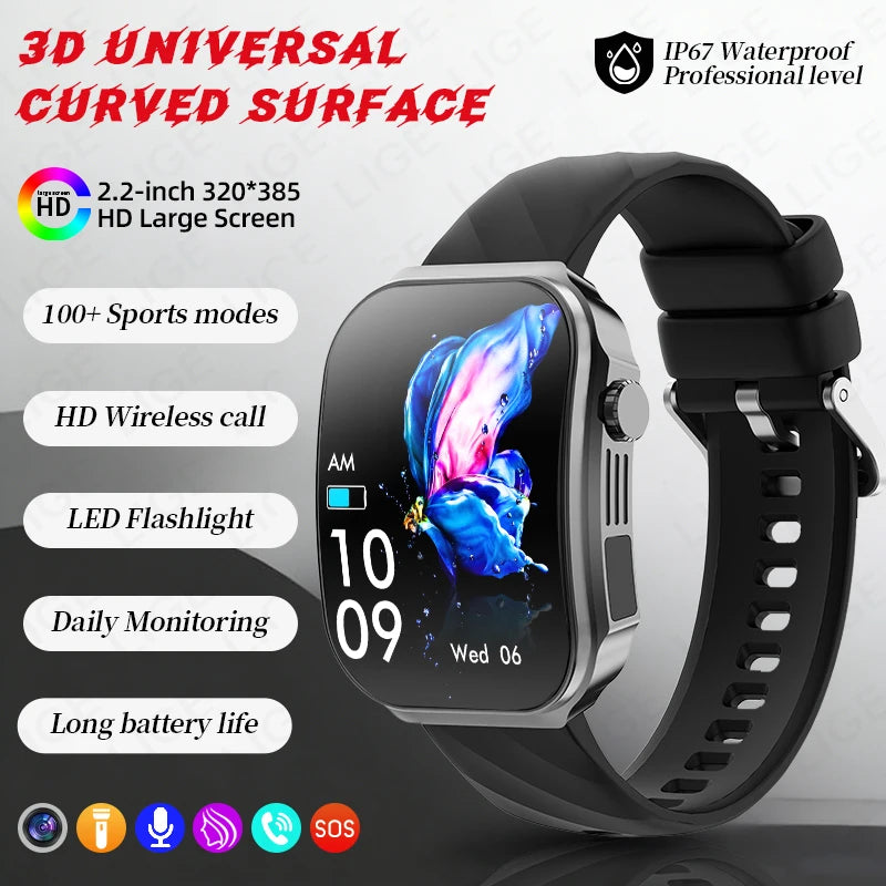 Reloj Inteligente Pantalla 2.2 Pulgadas Bluetooth