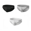 Paquete de 3 calzoncillos para hombre, calzoncillos de cintura baja, bolsa convexa en U, Bikini Sexy cómodo que absorbe la humedad para hombre