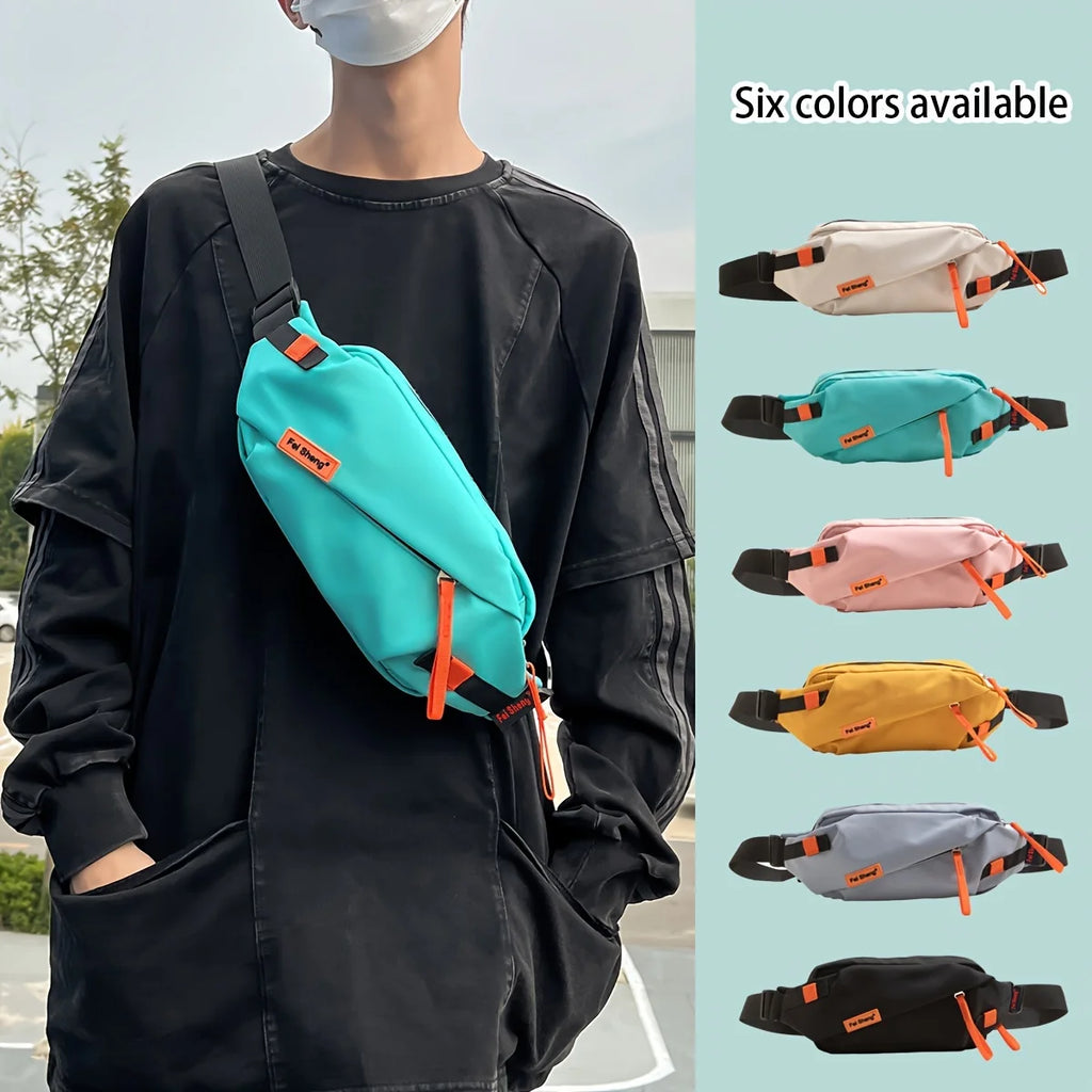 Bolso de pecho versátil de estilo japonés para mujer, bolso cruzado deportivo informal para hombre, bolso de hombro para estudiantes de gran capacidad, estilo urbano, bolso de cintura moderno