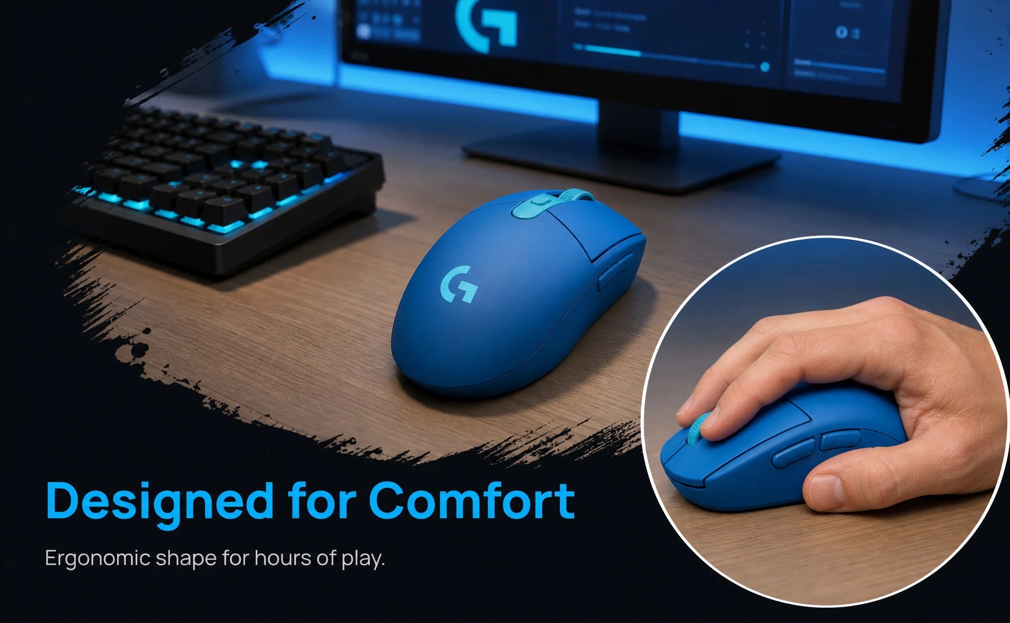 Ratón Inalámbrico y con Cable para Juegos Lgitech G304, Respuesta Rápida, Agarre Cómodo para Jugadores de FPS