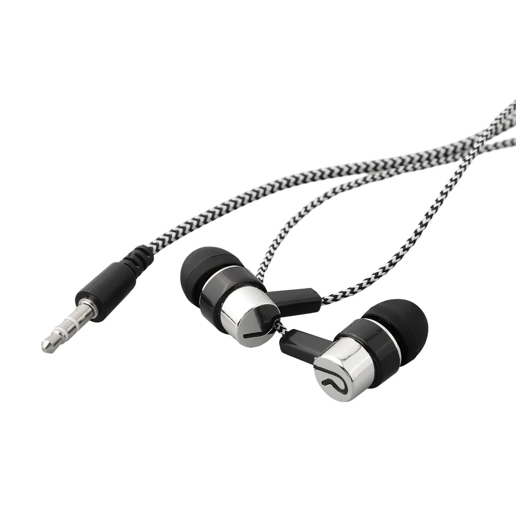 Experimente graves potentes con auriculares internos con cable, auriculares estéreo de 3,5 mm para dispositivos móviles, diseño con aislamiento de ruido