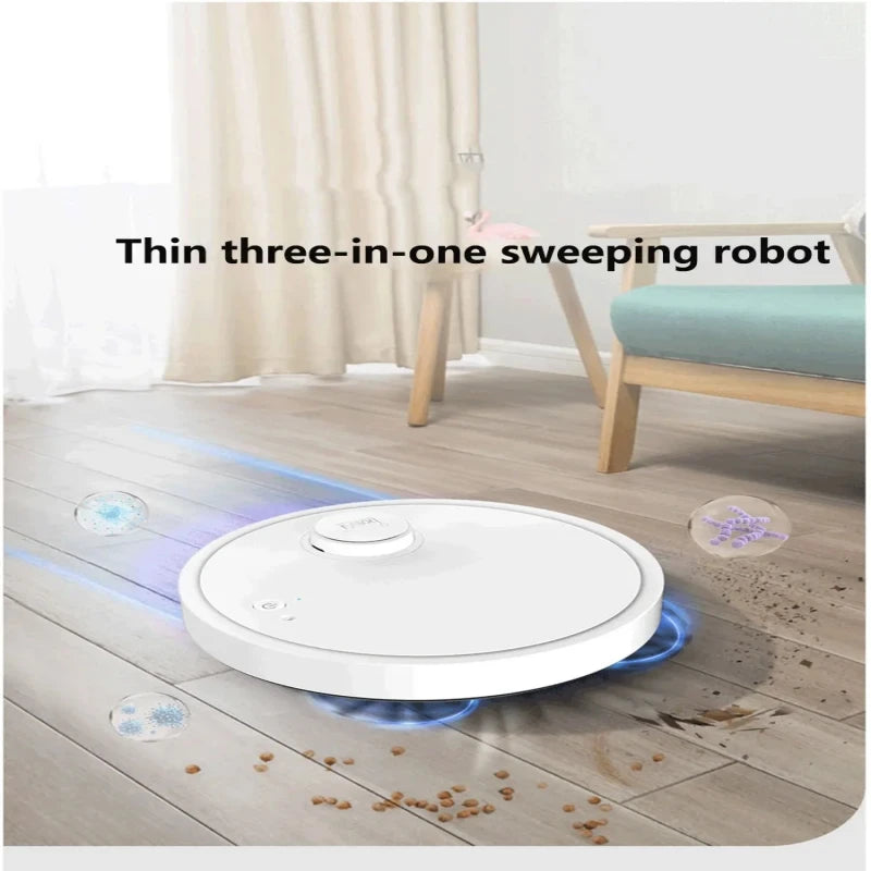 Robot Aspirador 3 en 1, Barrido Inalámbrico Inteligente, Húmedo y Seco