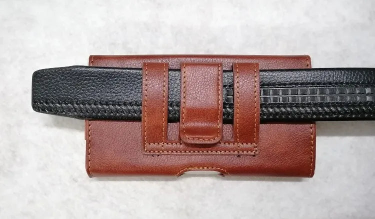 Funda Universal de Cuero para Teléfono con Clip para Cinturón
