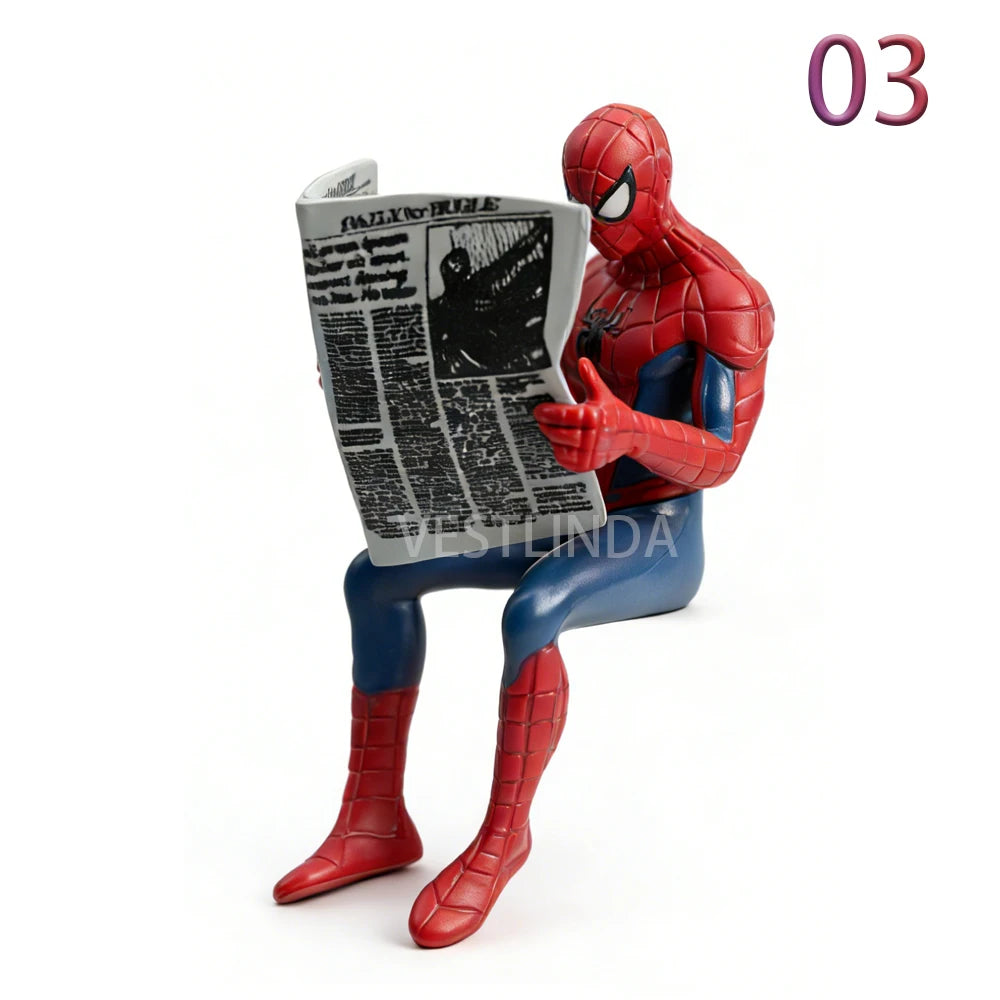 Mini Figuras de Superhéroes de 7-9 cm, Modelo de Spiderman, Juguete Coleccionable, Estatuilla de Películas Clásicas, Decoración Portátil para Escritorio, Juguetes Divertidos