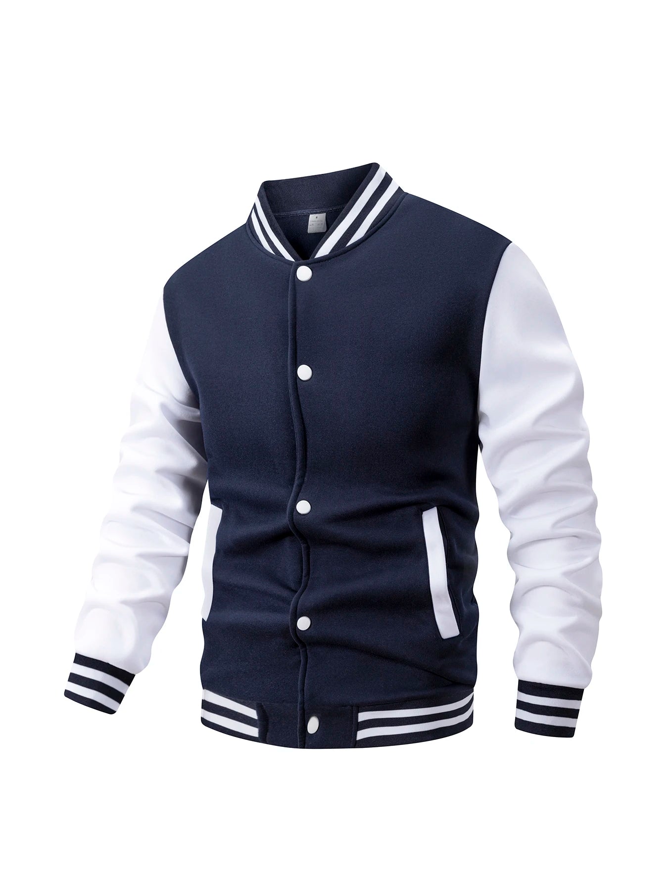 Chaqueta Universitaria de Béisbol para Hombre, Forro Polar, Retro