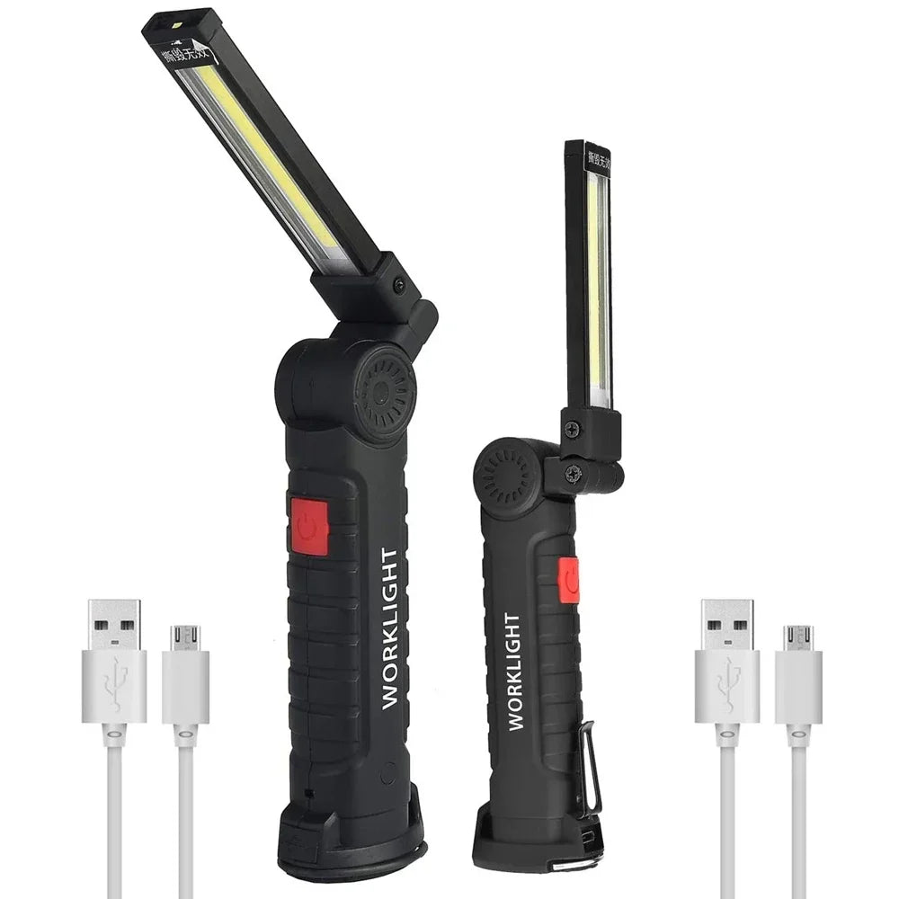 Linterna LED Recargable para Camping con Imán y Gancho, IP64 5 Modos