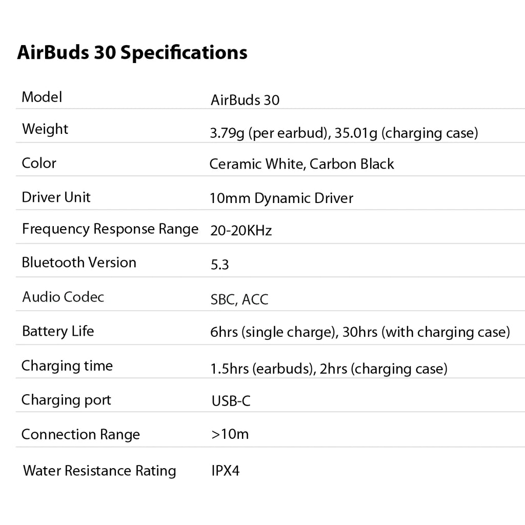 Blackview AirBuds 30 Auriculares TWS Bluetooth 5.3 ANC