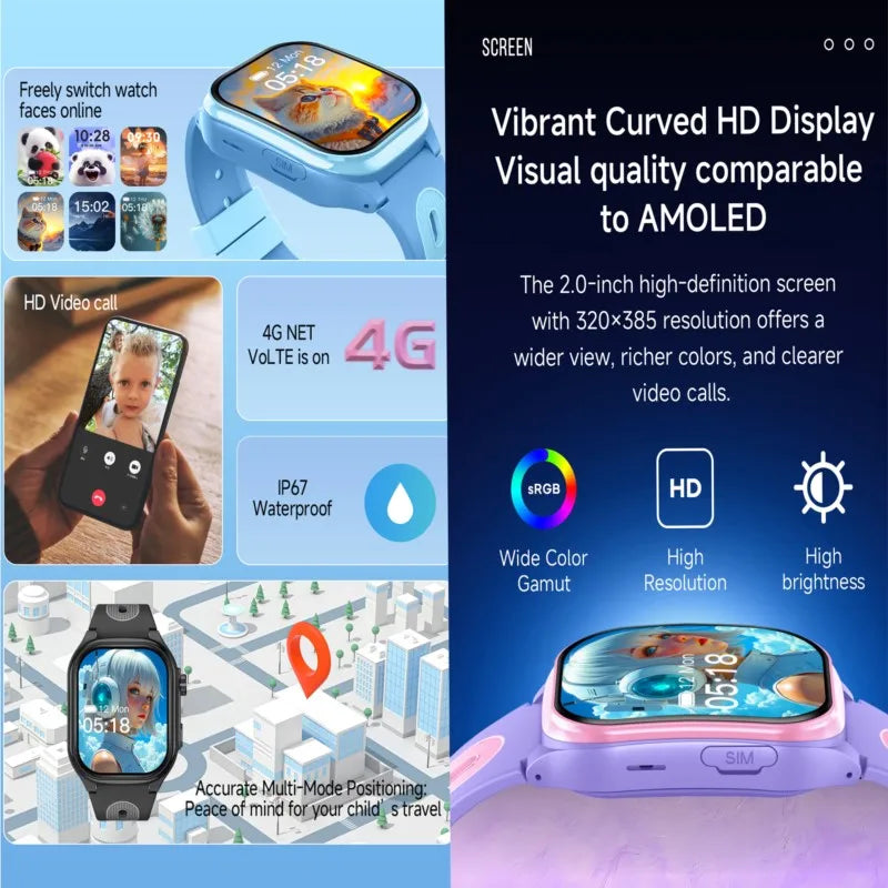 Reloj Inteligente Niños 4G GPS Videollamada SOS