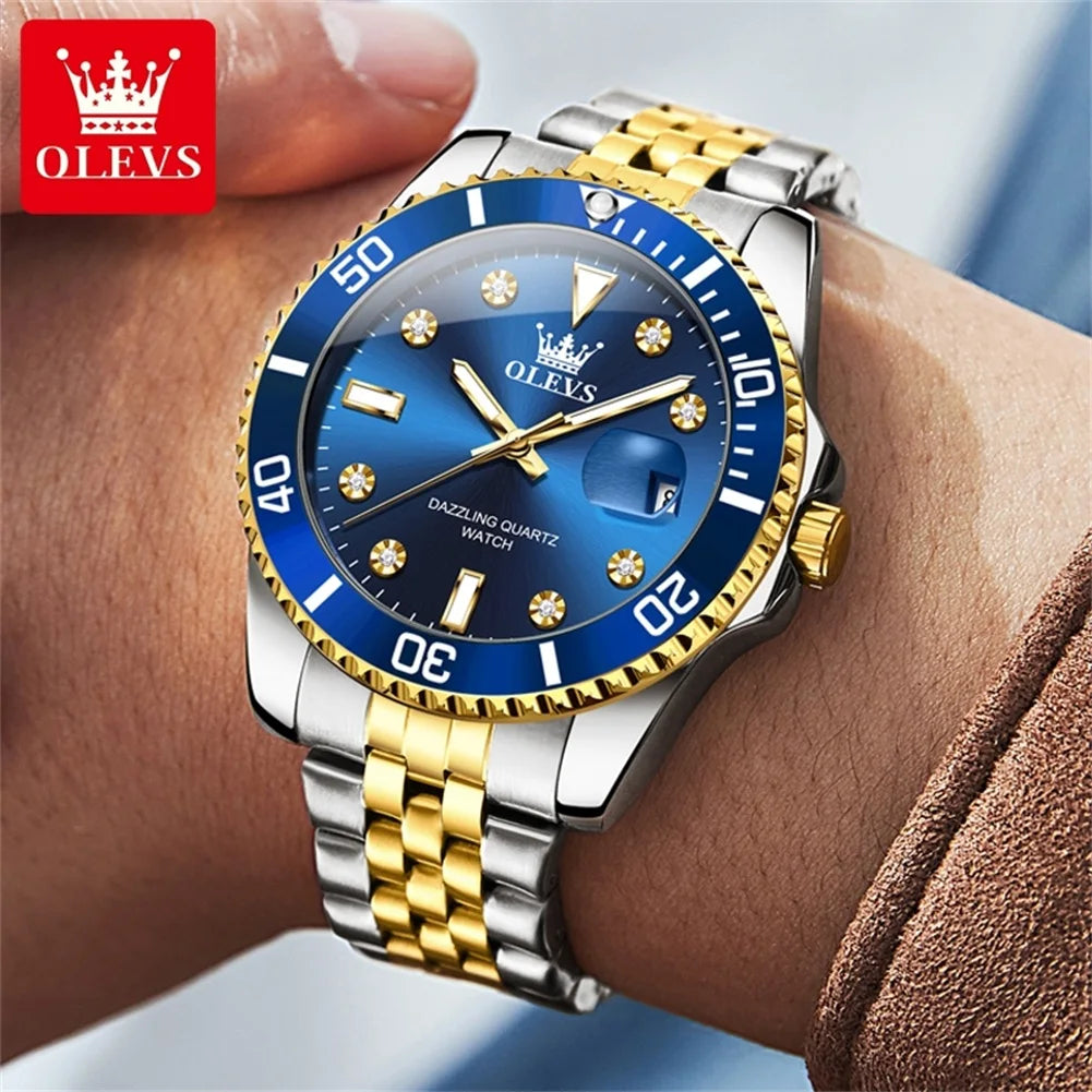 Reloj de Cuarzo de Lujo OLEVS para Hombre con Fecha Luminosa