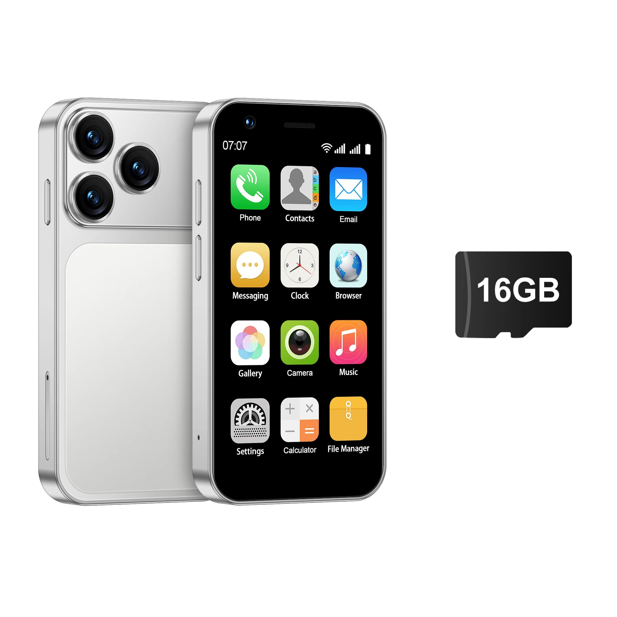 SERVO 18SE Mini Smartphone, pantalla HD de 3,0 pulgadas, 3G WCDMA, 2GB + 16GB, GPS Android, teléfono móvil pequeño, modo de reposo Dual SIM, Play Store