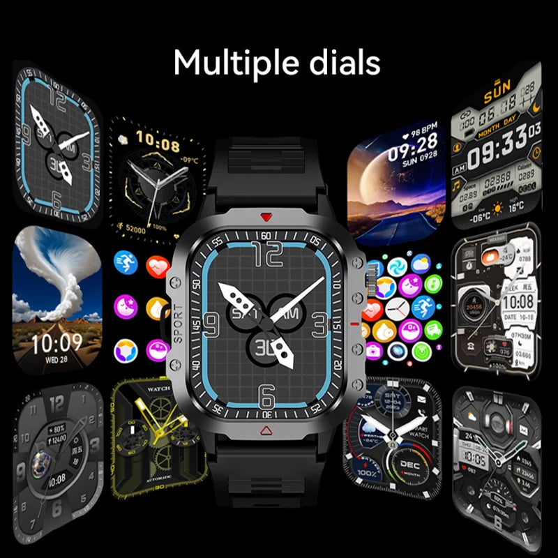 Reloj inteligente con llamada Bluetooth, electrónica, reloj inteligente militar, reloj de Fitness Digital, relojes de regalo para hombre y mujer, iOS, Android 2025, nuevo