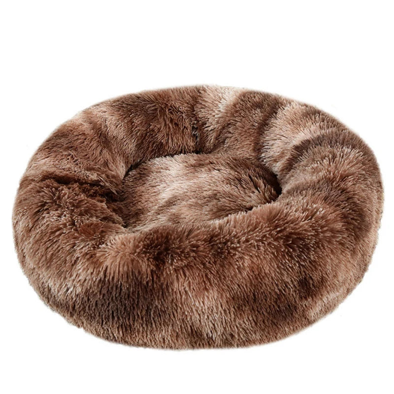 Cama Redonda de Felpa para Mascotas - Perros y Gatos