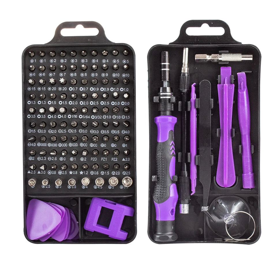 Juego de destornilladores de precisión 115 en 1, Kit de herramientas de reparación magnética multifuncional para ordenador, portátil, teléfono, MacBook, reparaciones domésticas