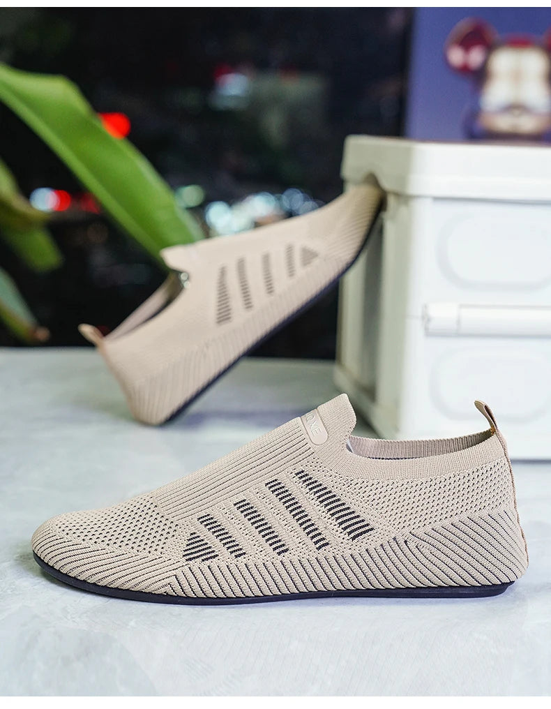 YRZL, mocasines de malla para hombre, mocasines para conducir, zapatos planos con parte inferior fina para caminar, mocasines informales antideslizantes transpirables, zapatos de verano para hombre