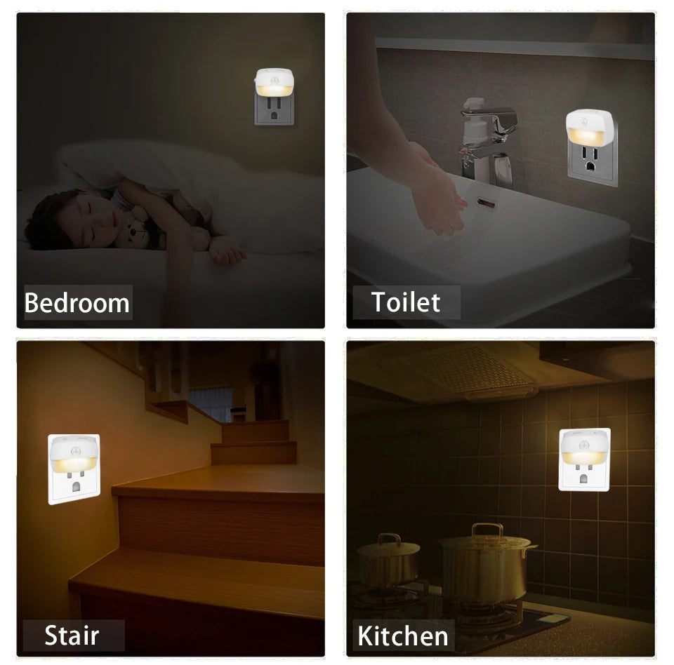Luz LED Nocturna con Sensor de Movimiento para Enchufe