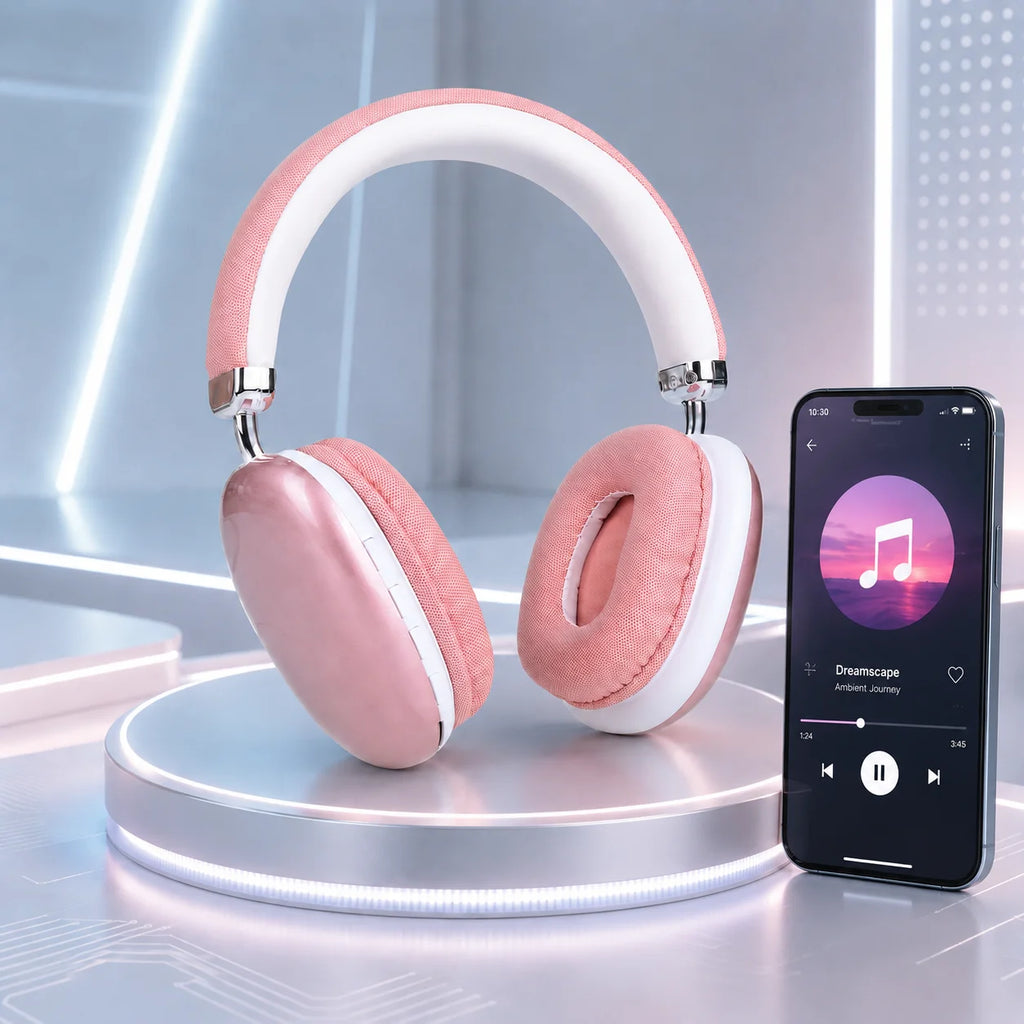 B40 Auriculares Bluetooth Rosa Over-Ear HiFi