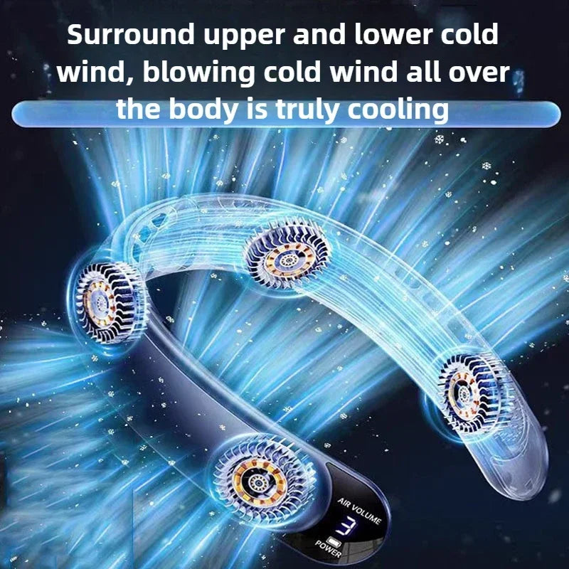 Ventilador de Cuello Portátil 4000mAh con 3 Velocidades