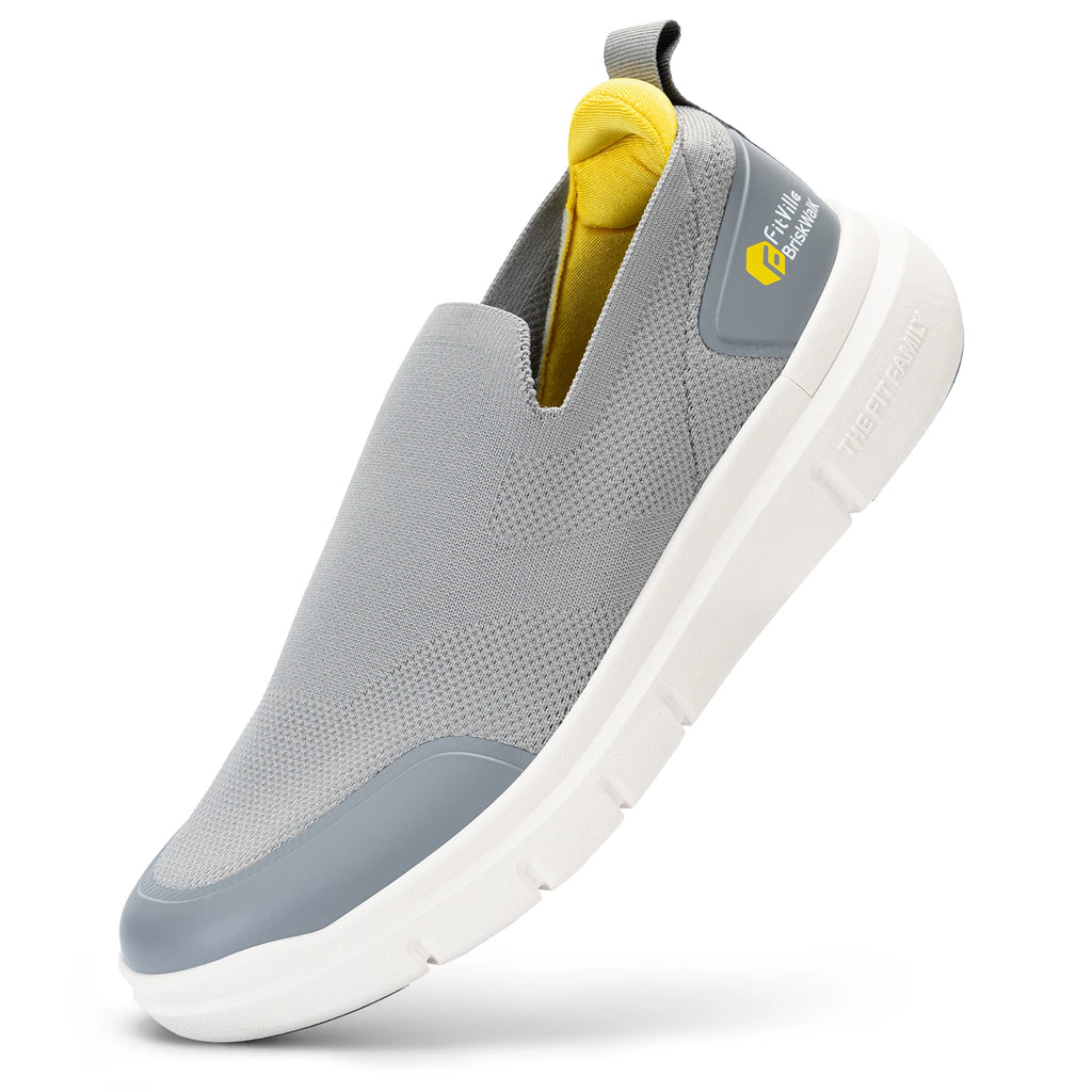 FitVille Zapatos para caminar para hombre, zapatos para fascitis plantar extraanchos, ligeros para pies hinchados, alivio ortopédico del dolor en el pie